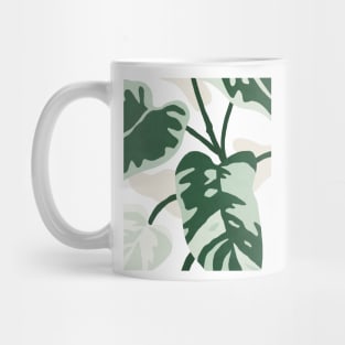 Philodendron leaf illustration Mug